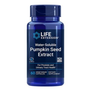Life Extension, Pumpkin Seed Extract, Water-Soluble, For Prostate and Urinary Tract Health, 60 Vegetarian Capsules, Dietary Supplement, Gluten Free, NON GMO