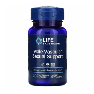 Life Extension, Male, Vascular Sexual Support, Sexual Health Support, Dietary Supplement, 30 Vegetarian Capsules, 1 Daily, NON GMO