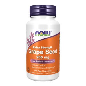 NOW, Extra Strength Grape Seed 250mg, Free Radical Protection, Vascular Health, Healthy Immune Response, 90 Veg Capsules, Dietary Supplement, Vegetarian/Vegan, NON GMO, Kosher