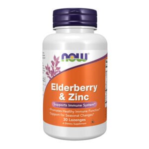NOW, Elderberry & Zinc, Supports Immune System, Promotes Healthy Immune Function, Support for Seasonal Changes, 30 Lozenges, Dietary Supplement