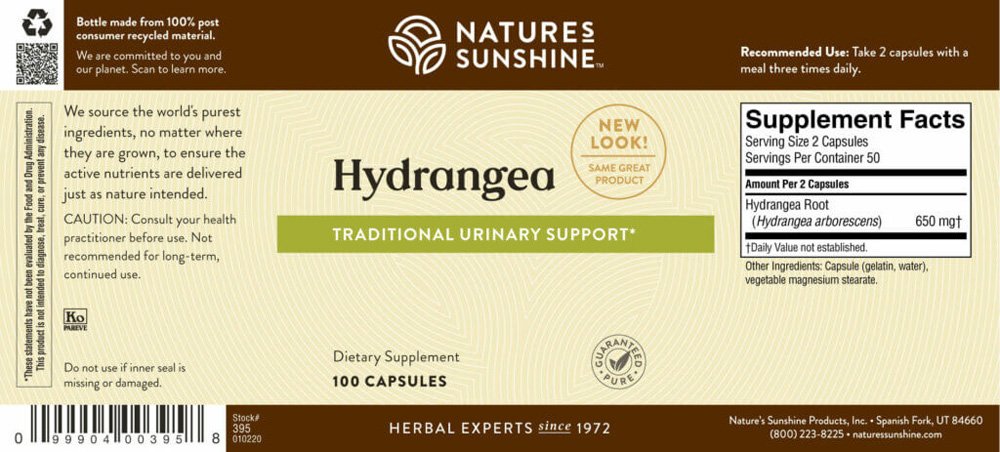 Nature's Sunshine, Hydrangea, Dietary Supplement, 100 Capsules - Image 2