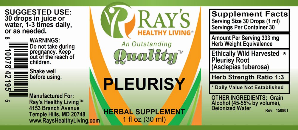 Ray's Healthy Living, Pleurisy, Herbal Supplement, 1 fl oz (30ml) - Image 2