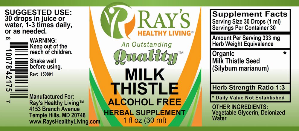Ray's Healthy Living, Milk Thistle, Alcohol Free, Herbal Supplement, 1 fl oz (30ml) - Image 2