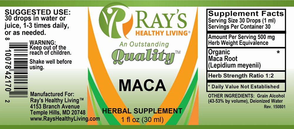 Ray's Healthy Living, Maca, Herbal Supplement, 1 fl oz (30ml) - Image 2