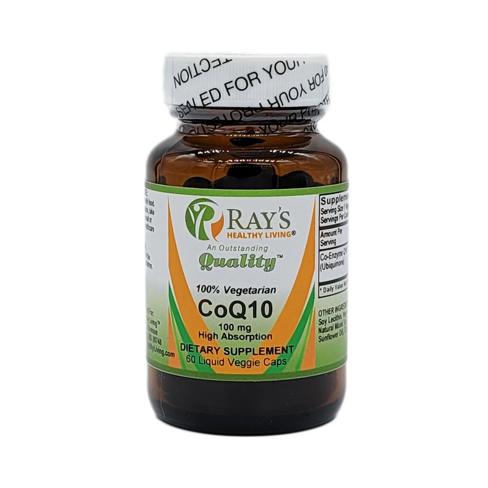 Ray's Healthy Living, An Outstanding Quality, CoQ10 100mg, High Absorption, 100% Vegetarian, Dietary Supplement, 60 Liquid Veggie Caps