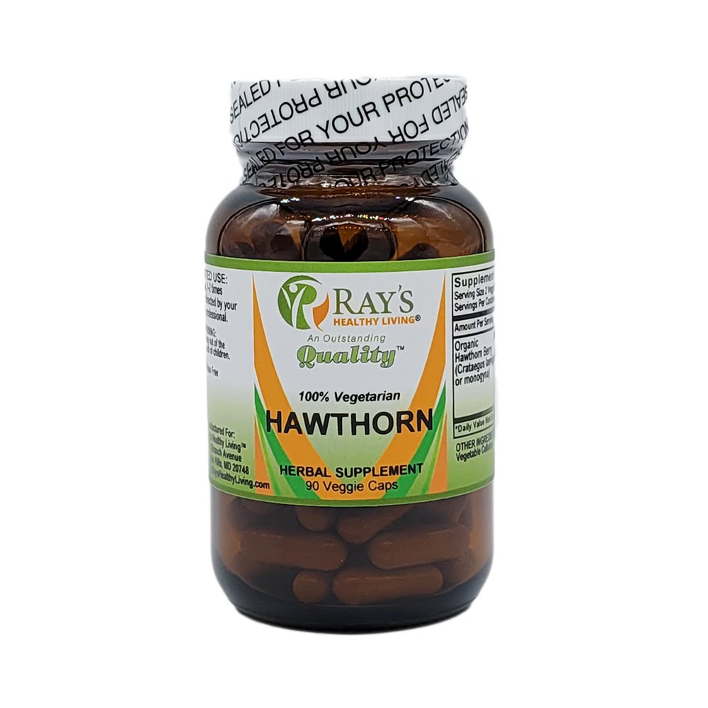 Ray's Healthy Living, Hawthorn, 100% Vegetarian, Herbal Supplement, 90 Veggie Caps