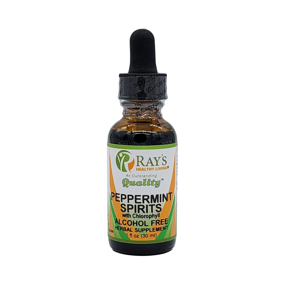 Ray's Healthy Living, Peppermint Spirits with Chlorophyll, Alcohol Free, Herbal Supplement, 1 fl oz (30ml)