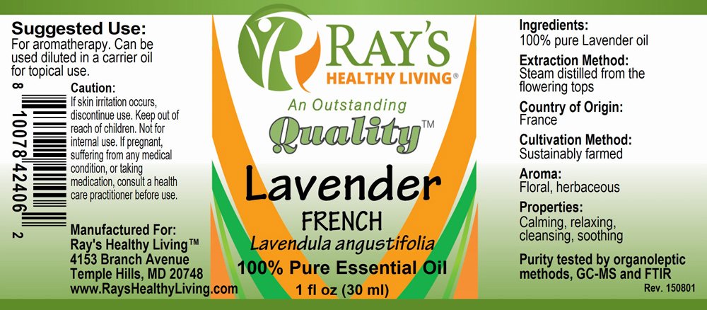 Ray's Healthy Living, Lavender French (Lavendula angustifolia), 100% Pure Essential Oil, 1 fl oz (30ml) - Image 2
