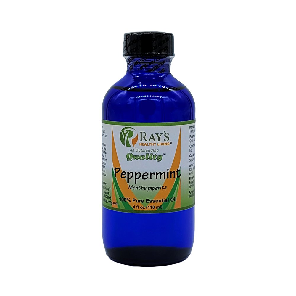 Ray's Healthy Living, Peppermint (Mentha piperita), 100% Pure Essential Oil, 4 fl oz (118ml)