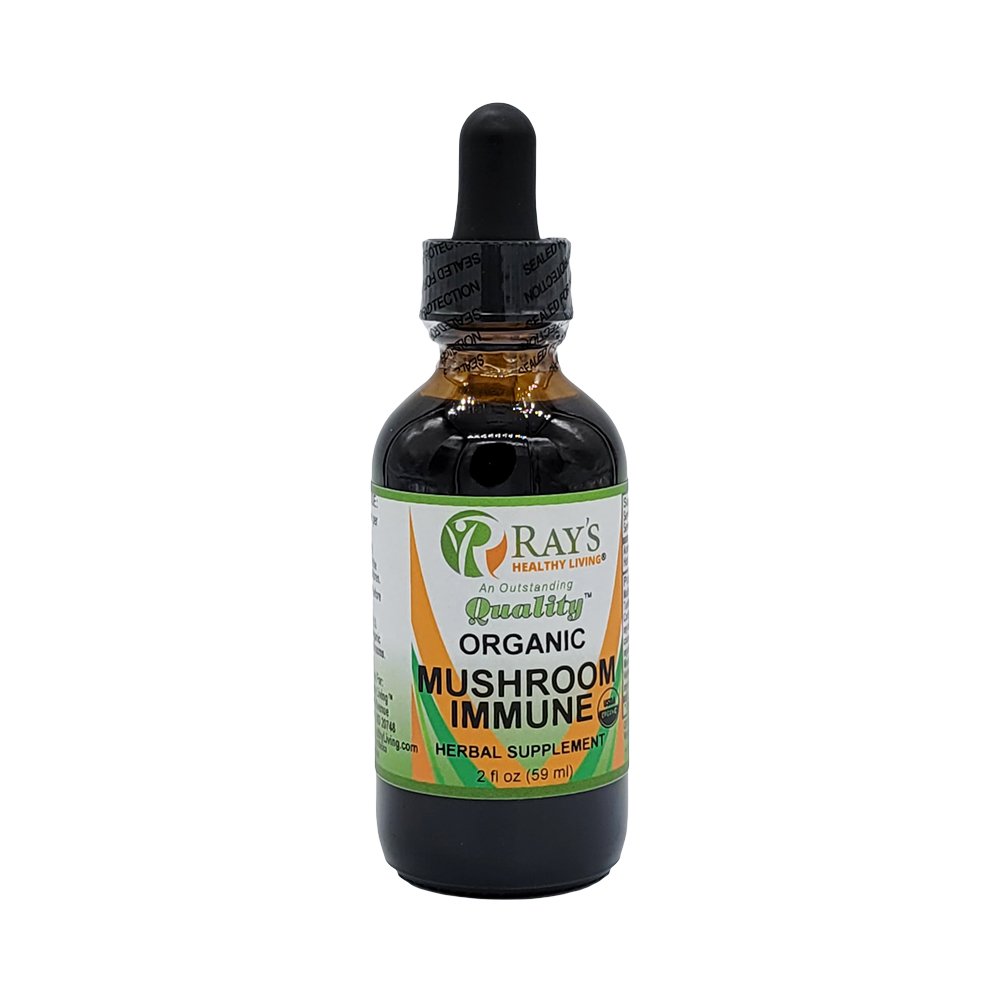 Ray's Healthy Living, Organic Mushroom Immune, Herbal Supplement, 2 fl oz (59ml)