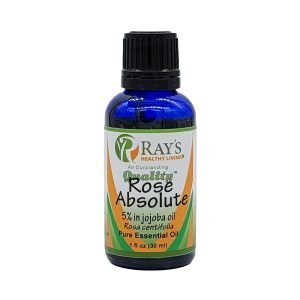Ray's Healthy Living, Rose Absolute Oil, 5% in Jojoba Oil, Rosa centifolia, Pure Essential Oil, 1 fl oz (30ml)