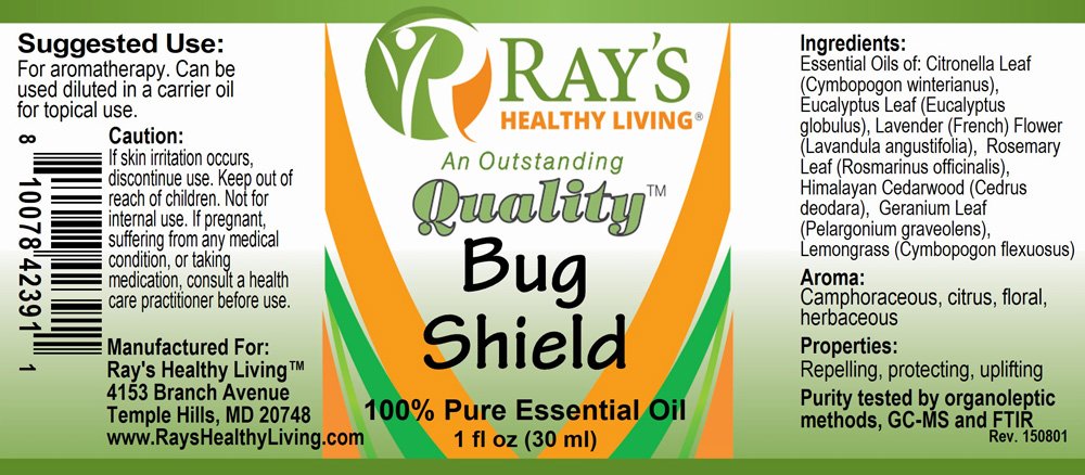 Ray's Healthy Living, Bug Shield, 100% Pure Essential Oil, 1 fl oz (30ml) - Image 2