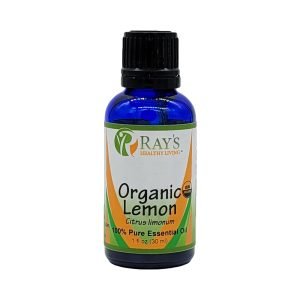 Ray's Healthy Living, Organic Lemon (Citrus limonum), 100% Pure Essential Oil, 1 fl oz