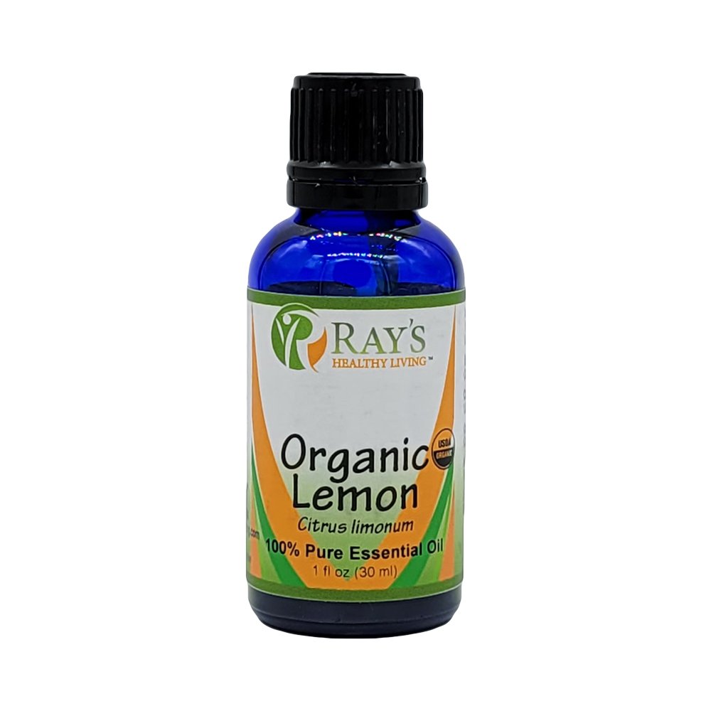 Ray's Healthy Living, Organic Lemon (Citrus limonum), 100% Pure Essential Oil, 1 fl oz