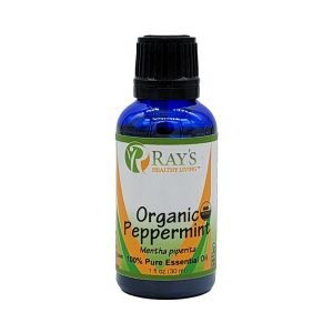 Ray's Healthy Living, Organic Peppermint (Mentha piperita), 100% Pure Essential Oils, 1 fl oz (30ml)
