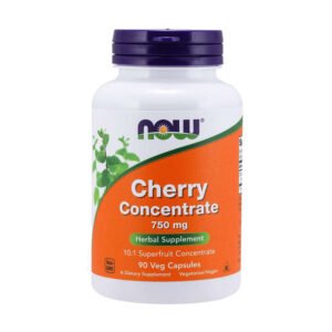 NOW, Cherry Concentrate 750mg, Herbal Supplement, 10:1 Superfruit Concentrate, 90 Veg Capsules, Dietary Supplement, Vegetarian/Vegan, NON GMO, Kosher