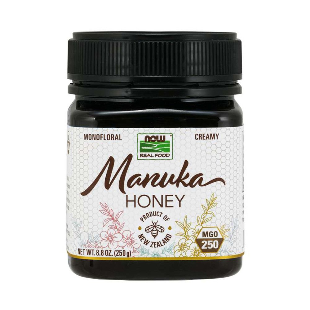 NOW, Manuka Honey, Monfloral, Creamy, Product of New Zealand, Net Wt. 8.8oz (250g) MGO 250