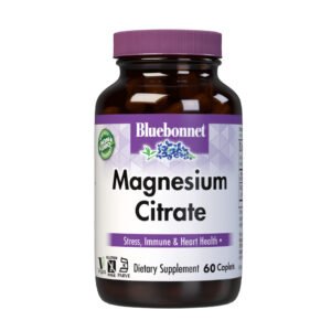 Bluebonnet, Magnesium Citrate, Elemental Magnesium 400 mg per Serving, Dietary Supplement, 60 Caplets, Vegan, Kosher, Gluten Free