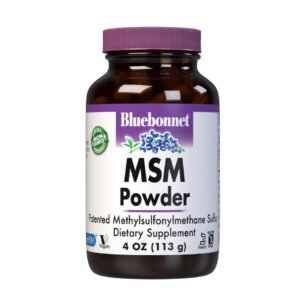Bluebonnet, MSM Powder, Patented Methylsulfonylmethane Sulfur, Dietary Supplement, 4 oz (113g), OptiMSM, Vegan, Kosher, Gluten Free