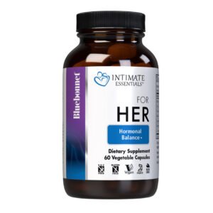 Bluebonnet, Intimate Essentials, For Her Hormonal Balance, Dietary Supplement, Soy Free, Gluten Free, Vegan, Kosher, NON GMO, 60 Vegetable Capsules