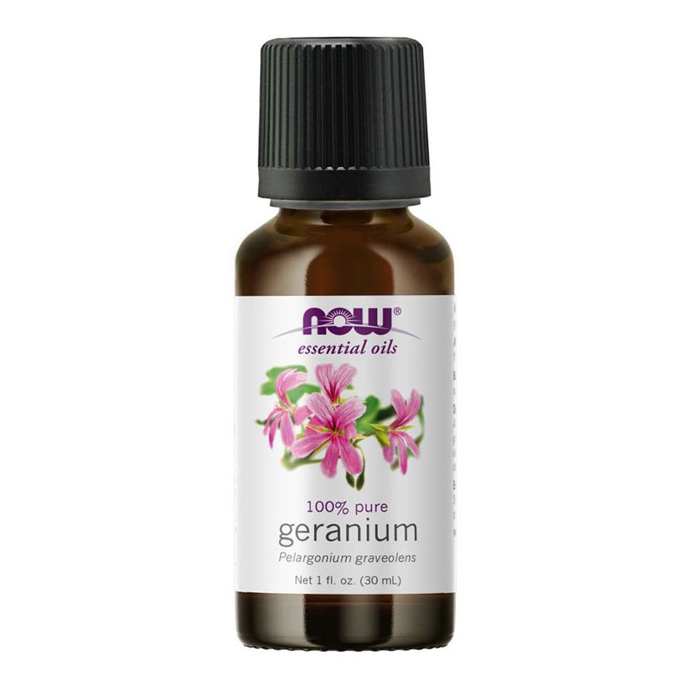 NOW Essential Oils, Geranium (Pelargonium graveolens), 100% Pure, Net 1 fl oz (30ml)