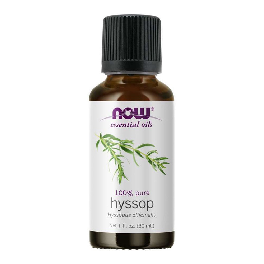 NOW Essential Oils, Hyssop (Hyssopus officinalis), Net fl oz (30ml)