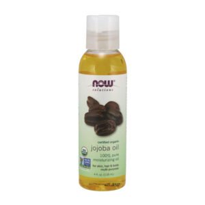 NOW Solutions, Certified Organic Jojoba Oil, 100% Pure Moisturizing Oil, for Skin, Hair & Body, Multi Purpose, 4 fl oz (118ml), NON GMO, USDA Organic