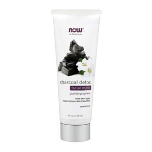 NOW, Charcoal Detox, Facial Mask, Purifying System, Most Skin Types, Helps Remove Skin Impurities, Paraben Free, 4 fl oz (118ml)