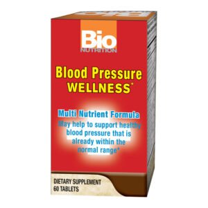 Bio Nutrition, Blood Pressure Wellness, Multi Nutrient Formula, 1,404mg, Containing Antioxidants Wholefood Extracts Vitamins, Minerals and Herbs, Maintain Healthy Blood Pressure Levels, Support Heart Health, Promote Vascular Flexibility and Elasticity, Improve Circulation and Blood Flow, 60 Tablets, Dietary Supplement