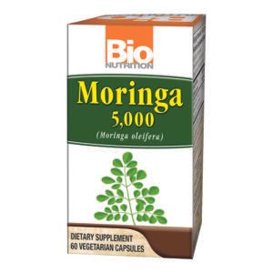 Bio Nutrition, Moringa (Moringa oleifera) 5,000mg Superfood, Energy, Mental Alertness, Digestion, Immune Function, Weightloss, Heart Health, Skin & So Much More, Dietary Supplement, 60 Vegetarian Capsules