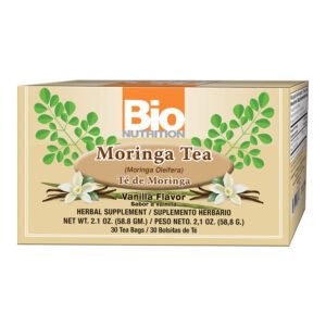 Bio Nutrition, Moringa (Moringa oleifera) Tea, Vanilla Flavor, Herbal  Supplement, Net Wt. 2.1 oz (58.8g)