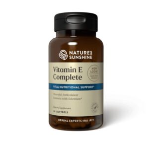 Nature's Sunshine, Vitamin E Complete with Selenium, Powerful Antioxidant Formula, Supports Already Normal-Range Cholesterol Levels, Dietary Supplement, 60 Capsules
