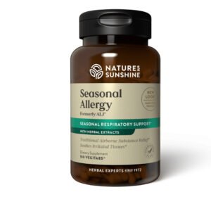 Nature's Sunshine, Seasonal Allergy, Formerly ALJ, Seasonal Respiratory Support with Herbal Extracts, Traditional Airborne Substance Relief, Soothes Irritated Tissues, Dietary Supplement, 180 Vegitabs