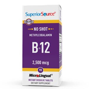 Superior Source, No Shot, Methylcobalamin, B-12 2,500mcg, 90 MicroLingual Instant Dissolve Tablets, Dietary Supplement