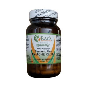 Ray's Healthy Living, Turmeric AM Ache Relief, 100% Vegetarian, Herbal Supplement, 60 Veggie Caps